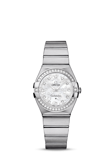 Omega Constellation Quartz 27 Brushed Stainless Steel / Diamond / MOP Omega